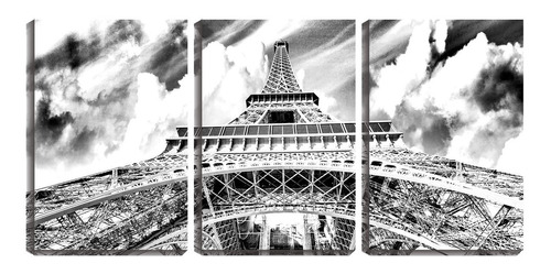 Placa Decorativa 30x66 Torre Eiffel Visão De Baixo Pb