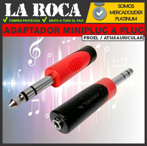 Imagen 3 de 10 de Adaptador Miniplug Hembra A Plug Stereo Macho Metalico