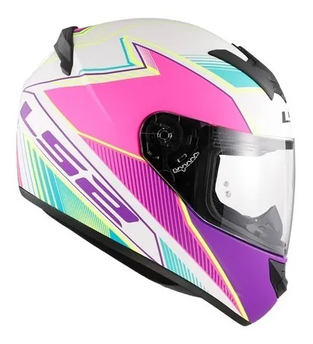 Casco Ls2 Moto Mujer 352 Grafica Nueva Integral