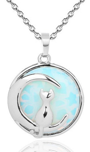 Collar Cuarzo Piedra Luna Gato + Estuche Dayoshop