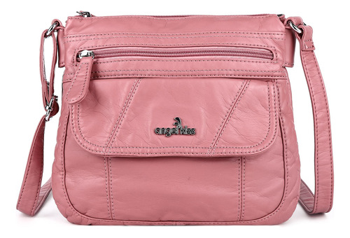 Angelkiss - Bolso Cruzado Pequeo De Cuero Para Mujer, Bolso