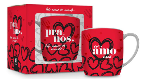 Caneca Cafe Porcelana Urban 300ml - Pra Nos Amor Do Mundo