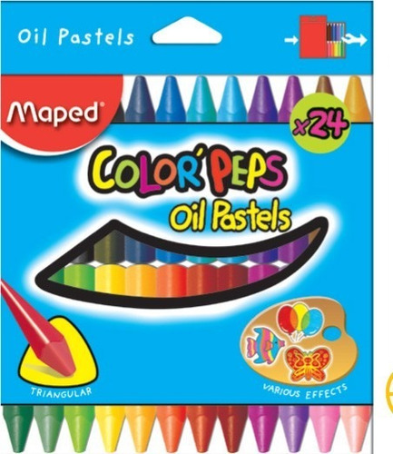Pasteles Al Oleo Maped X 24 Colores Escolar