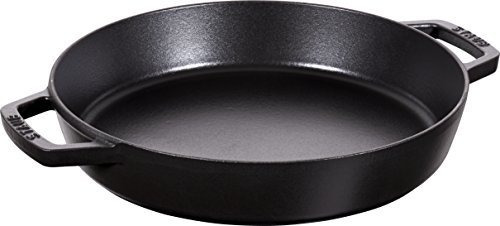 Staub Hierro Fundido 13 Doble Manija Fry Pan Matte Black