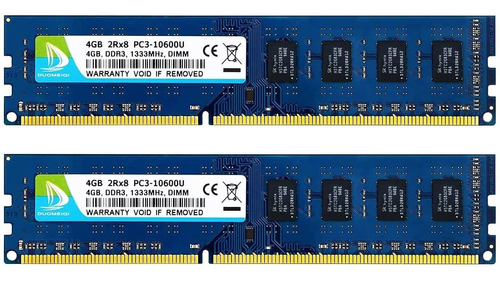 Kit De 8 Gb (2 X 4 Gb) Duomeiqi Ram Ddr3 1333 Mhz Cl9 Udimm