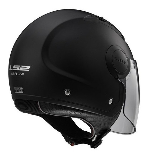 Imagen 3 de 6 de Casco Moto Abierto Ls2 Oficial 562 Airflow Negro Mate