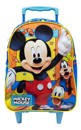 Mochila Escolar De Rodinhas Mickey Infantil - Xeryus