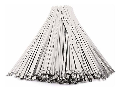  200pcs Stainless Steel Self Loc Cable Zip Ties 11 8 In...