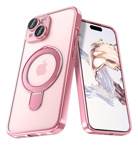 Lontect Funda Para  Phone 15 Con Soporte Magnético Invisibl