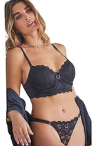 Comprar Conjunto Tiento 757 Taza Soft Bustier Con Puntilla Y Less