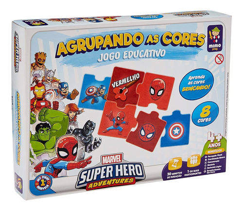 Jogo Educativo Agrupando As Cores Vingadores Disney Mimoplay