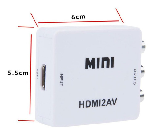 Mini Adaptador Convertidor Señal Hdmi A Rca Audio Y Video