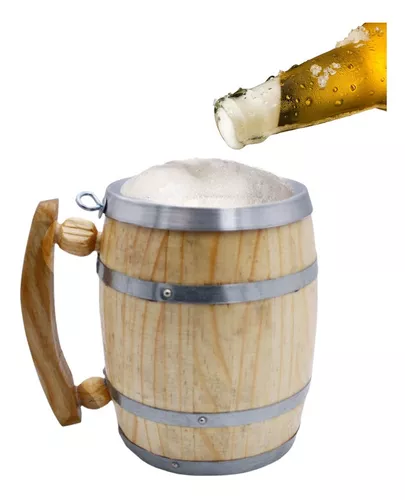 Vaso Térmico Jarra de Cerveza de 750 ml Color Plata — Clemur