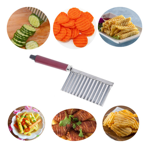 Fe Cuchillo Ondulado Con Forma De Patata For Verduras Y