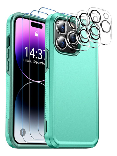 Funda Justcool Para iPhone 14 Pro C/cubre Cam Pant Aqua