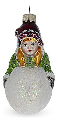 Adorno Navideño De Cristal De Bola De Nieve Para Niña