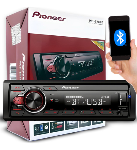 Som Pioneer Mvh-s218bt Bluetooth Controle Volante Spotify