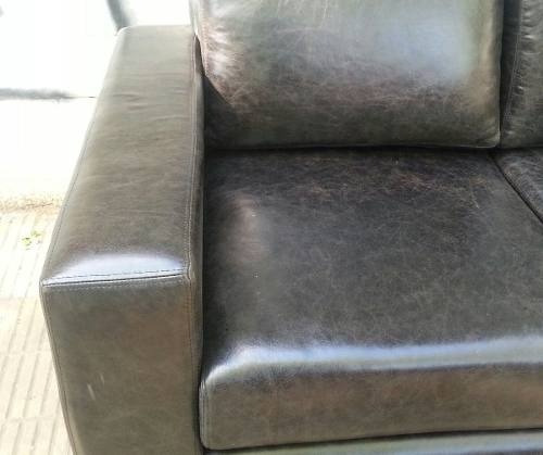 Sillon Esquinero En Cuero Vacuno Restoration Hadware