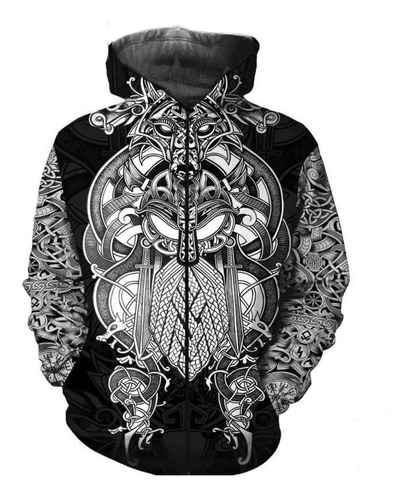 Sudadera Con Capucha Viking Warrior De La Mitología Nórdica