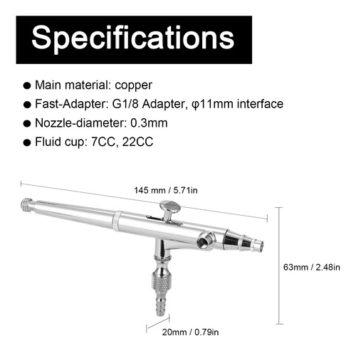 Set De Aerógrafo Profesional T134 Para Pintura Artística En