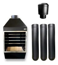 Comprar Churrasqueira De Parede 50cmx50cm Preta Kit Cu002Fchapéu Canhão