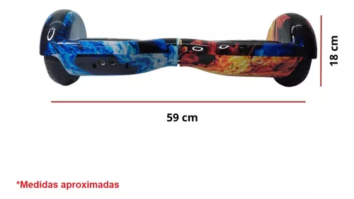 Hoverboard Skate Élétrico Bluetooth Com Led Alça Curta 6,5