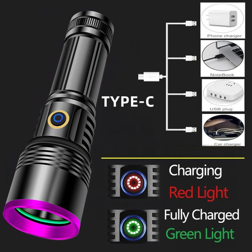 Linterna Uv De 30w 365nm Linternas De Luz Ne-