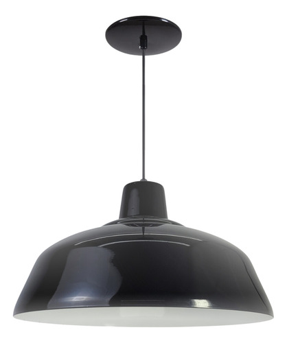 Kit 12 Luminária Pendente Retrô 34cm Int Branco Em Alumínio