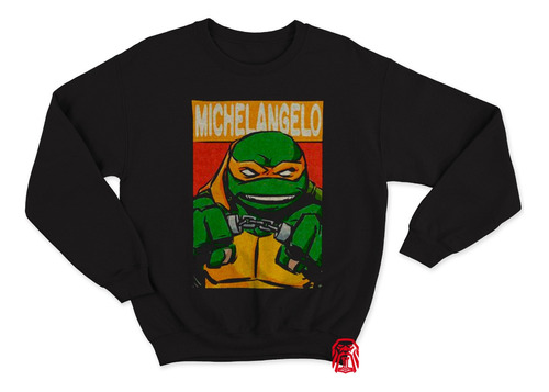 Polera Personalizada Motivo Tortugas Ninja Michelangelo 01