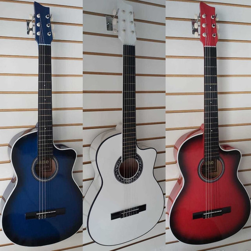 Guitarra Acústica Clásica+ Forro+ Método Pick+envío Gratis