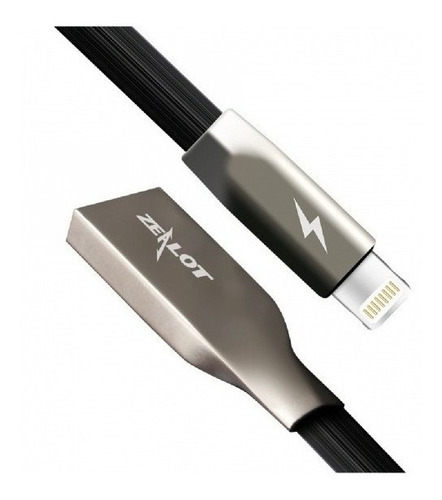 Imagen 1 de 8 de Cable Usb A Lightning (iPhone, iPad) 1 Metro - Zealot C1s