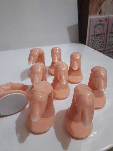 Dedo De Practica-manicuria-uñas Esculpidas X 10u