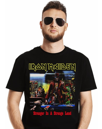 Polera Iron Maiden Stranger In A Strange Land Metal Impresió