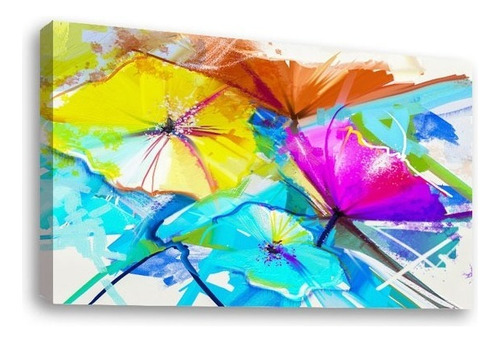 Cuadro Decorativo Canvas  Abstracto Artistíco Color Flor-colores-abstractas