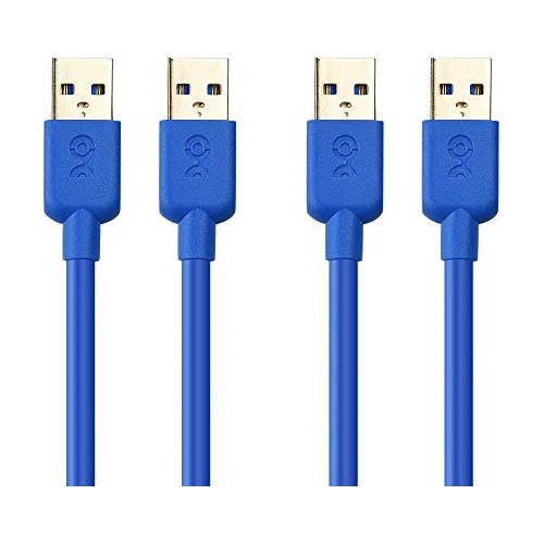 Cable Usb 3.0 2-pack 3ft Azul