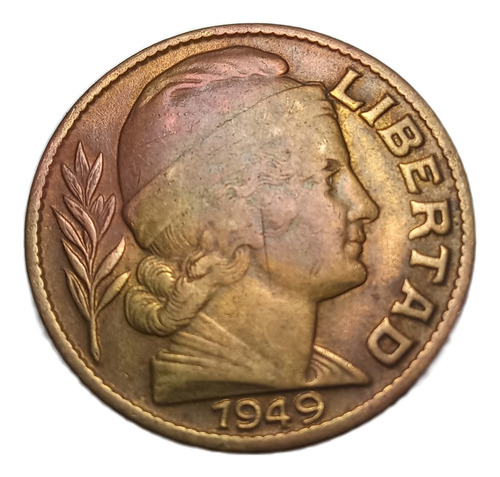 Moneda Argentina 5 Ctvs. 1949 Torito (Usado)