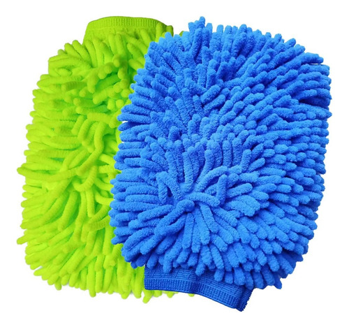 2 Pack Car Wash Mitt Microfiber Chenille Wash Mitt Scratch