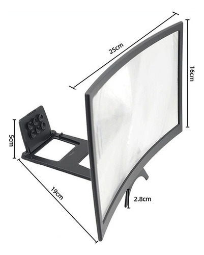 Lupa Amplificador De Pantalla 12'' Curvo P/celulares Sm-l6