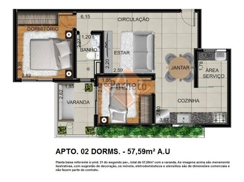 Imagem 20 de 21 de Apartamento Na Penha, 53 M², 02 Dormitórios, 1 Vaga, R$290.000,00 - 2386