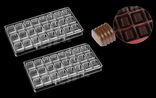 Pack X2 Moldes Chocolate Acrilico Molde De Chocolate Lineal