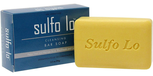 Sulfo-lo Jabón Limpiador Con Azufre Para Cara Y Cuerpo, 3.5