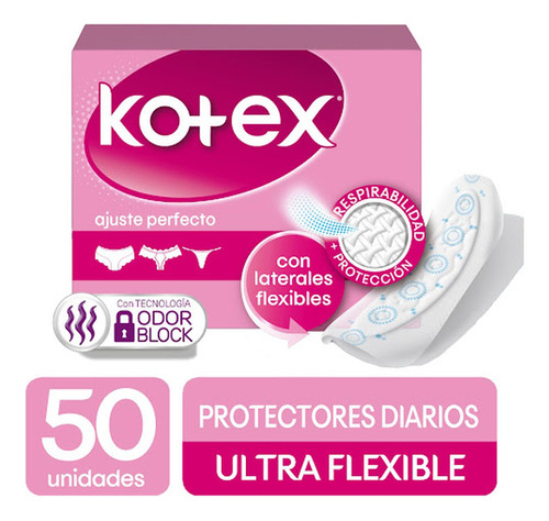 Protectores Diarios Kotex Ultraflexibles X 50 Und