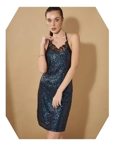 Lozavi Vestido Fiesta Corto Lentejuelas Al Cuerpo 31.990