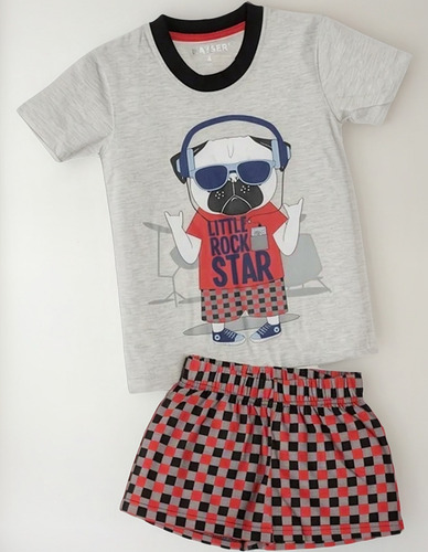 Pijama Niño Short Algodón Rock Star Kayser