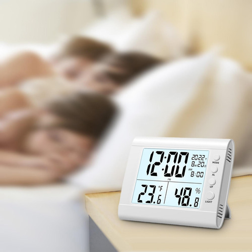 Reloj Despertador Digital Higrómetro Termómetro Reloj De