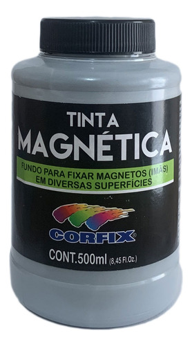 Tinta Magnética Imantada Corfix 500ml Cor Cinza