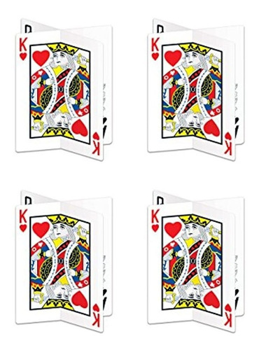 Beistle 4 Piezas 3-d Playing Card Centerpieces, 12 , , Multi