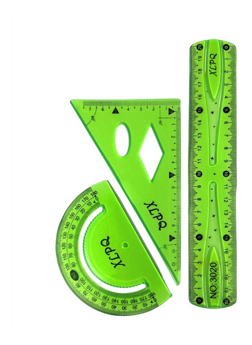 Imagen 3 de 7 de Set Geométrico Flexible De 20 Cm Twist Colores Pack X4