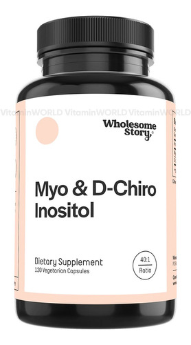 Suplemento en cápsulas Wholesome Story  Myo & D-Chiro Inositol mioinositol en pote 120 un