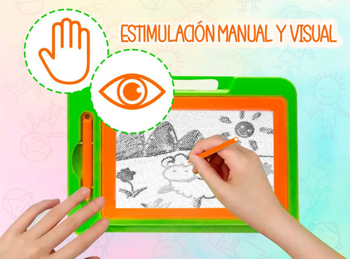 Imagen 7 de 10 de Juguete Pizarra Magica Infantil Didactica Magnetica + Lapiz
